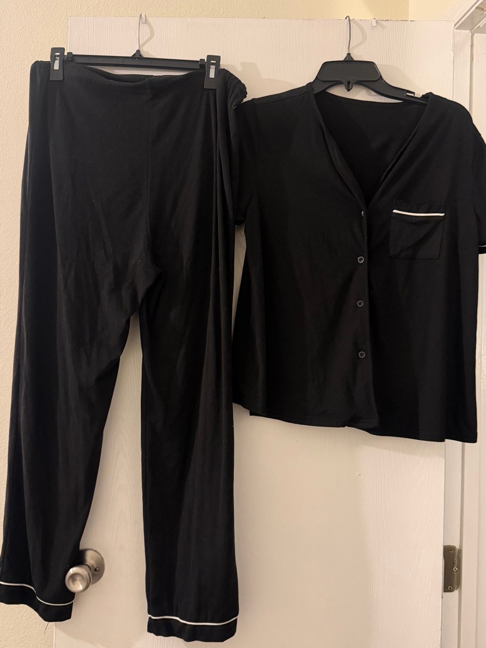 Maternity/Postpartum Nursing Pajama Set - Black - Size M